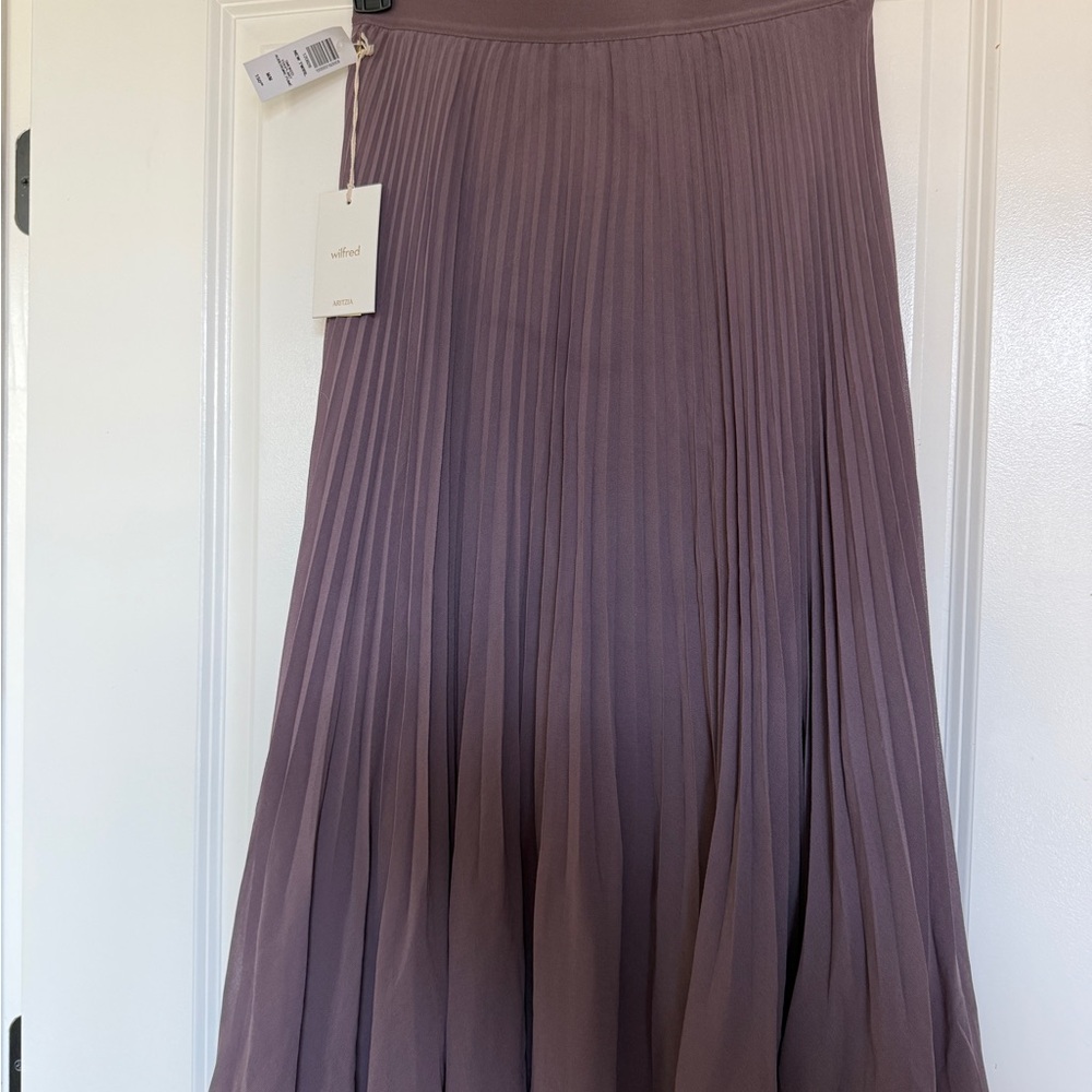 Aritzia Pleated Twirl Maxi Skirt